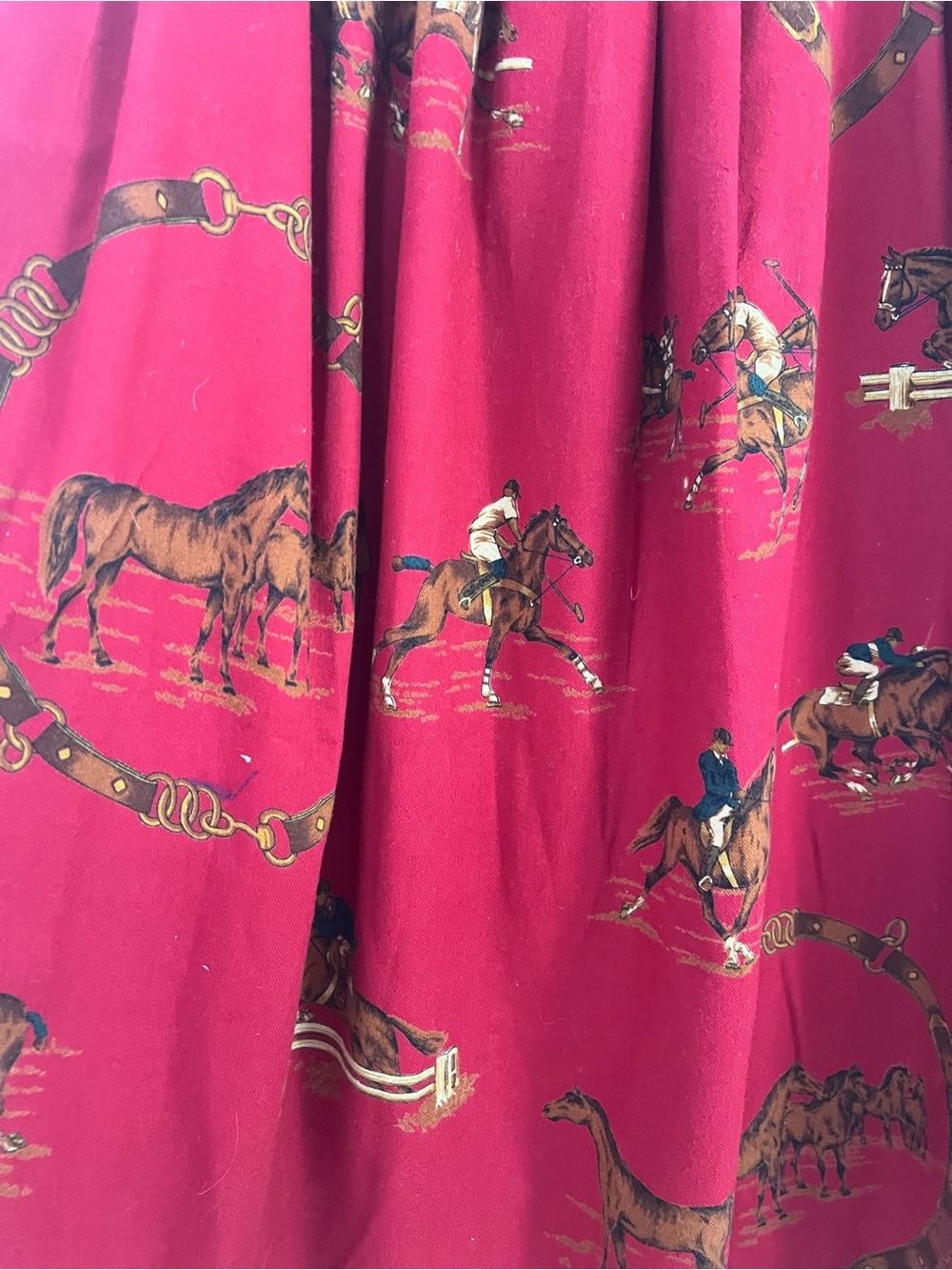 Vintage Ralph Lauren Equestrian Print Skirt - Picture 3 of 4